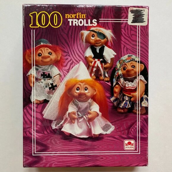 1992 Norfin Trolls Puzzle Complete Kids Game Night - Picture 1 of 4